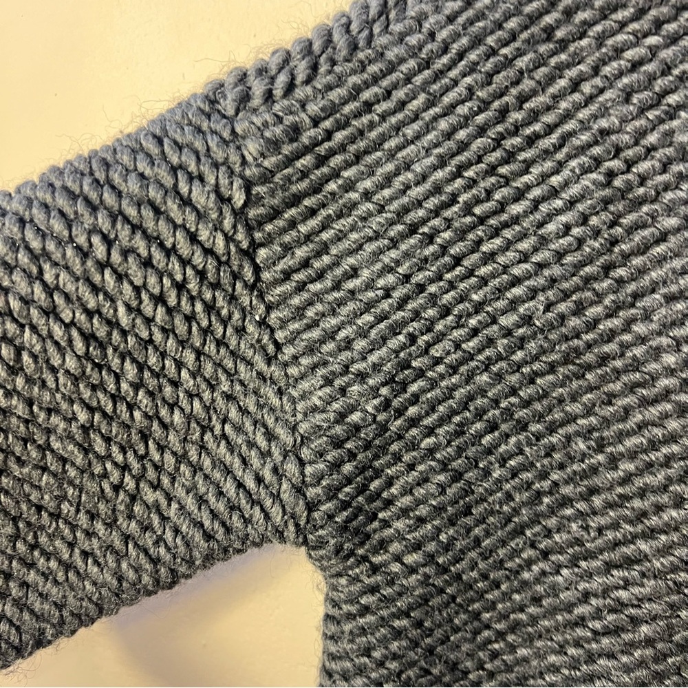 HALLHUBER Sweater Jacket Grey Wool Blend Zip Up 3/4 Sleeve Size US 4 w/ Pockets - Picture 5 of 11